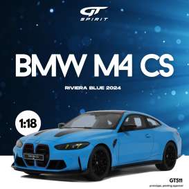 BMW  - M4 CS 2024 blue - 1:18 - GT Spirit - GT511 - GT511 | Toms Modelautos