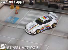   - RWB 993 Apple white/red/blue - 1:64 - Street Weapon - STW017 - STW017 | Toms Modelautos