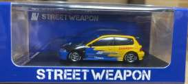 Honda  - Civic EG6 blue/yellow - 1:64 - Street Weapon - STW035 - STW035 | Toms Modelautos