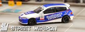 Honda  - Civic EG6 white/blue - 1:64 - Street Weapon - STW041 - STW041 | Toms Modelautos