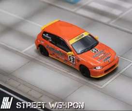 Honda  - Civic EG6 orange - 1:64 - Street Weapon - STW048 - STW048 | Toms Modelautos