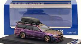 Nissan  - R34 wagon purple - 1:64 - Street Weapon - STW095 - STW095 | Toms Modelautos