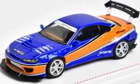 Nissan  - S15 blue/orange - 1:64 - Street Weapon - STF063 - STF063 | Toms Modelautos