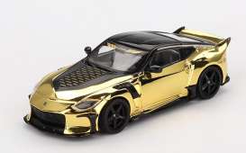 Nissan  - Z400 Veilside FFZ400 2024 gold chrome - 1:64 - Mini GT - 00985BL - MGT00985BL | Toms Modelautos