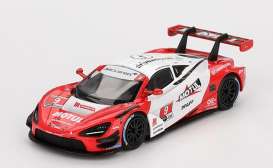 McLaren  - 720S GT3 EVO 2024 white/red - 1:64 - Mini GT - 00993L - MGT00993Lhd | Toms Modelautos