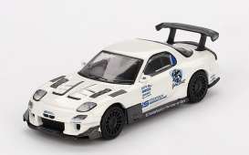 Mazda  - RX7 (FD3S) 2004 white/blue - 1:64 - Mini GT - 00996Rhd - MGT00996Rhd | Toms Modelautos