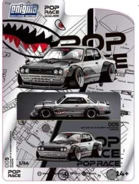 Nissan  - Skyline GT-R V8 Drift silver - 1:64 - Pop Race Limited - PRE005 - PRE005 | Toms Modelautos