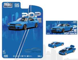 Nissan  - Skyline R32  blue - 1:64 - Pop Race Limited - PRE009 - PRE009 | Toms Modelautos