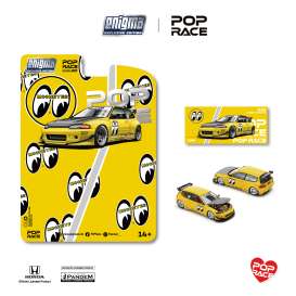 Honda  - Pandem Civic EG6 v1.5 yellow/black - 1:64 - Pop Race Limited - PRE010 - PRE010 | Toms Modelautos