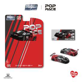 Honda  - Pandem Civic EG6 v1.5 black/red - 1:64 - Pop Race Limited - PRE011 - PRE011 | Toms Modelautos