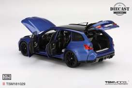 BMW  - M3 Touring 2023 blue - 1:18 - TrueScale - TSM181029 - TSM181029 | Toms Modelautos